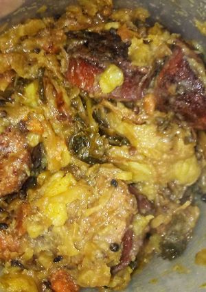 A picture of Kielbasa, Stout and Sauerkraut Stew.