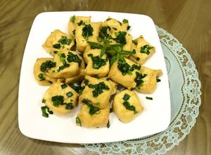 Hình của món Đậu phụ chiên tẩm hành - Nồi chiên không dầu - Air fryer.