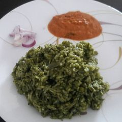 A picture of Palak Rice.