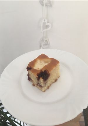 Túrós-meggylekváros süti recept fotója