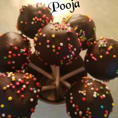 Eggless cake pops A picture of Eggless cake pops.