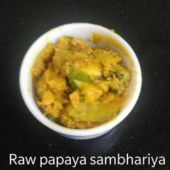 A picture of Raw papaya Sambhariya.