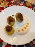 Chutney filled potato bites