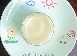 Hình của món Bánh flan phô mai bản em bé 6m.