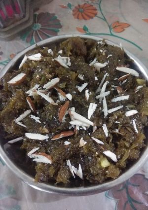A picture of Lauki/gourd ka halwa.