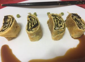 Foto principal de Tamagoyaki con queso y alga nori