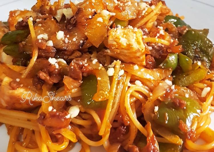 Resep 49. Spaghetti Chicken Bolognese (Italy) oleh Dapur Indo Aussie - Cookpad