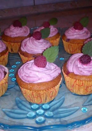 Málnás muffin recept fotója