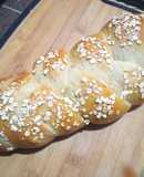 Pan trenza con harina integral