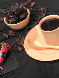 A picture of Hibiscus tea/shayin zobo.