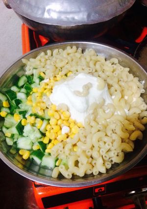 صورة لوصفة سلطة مكرونة صحية🍝