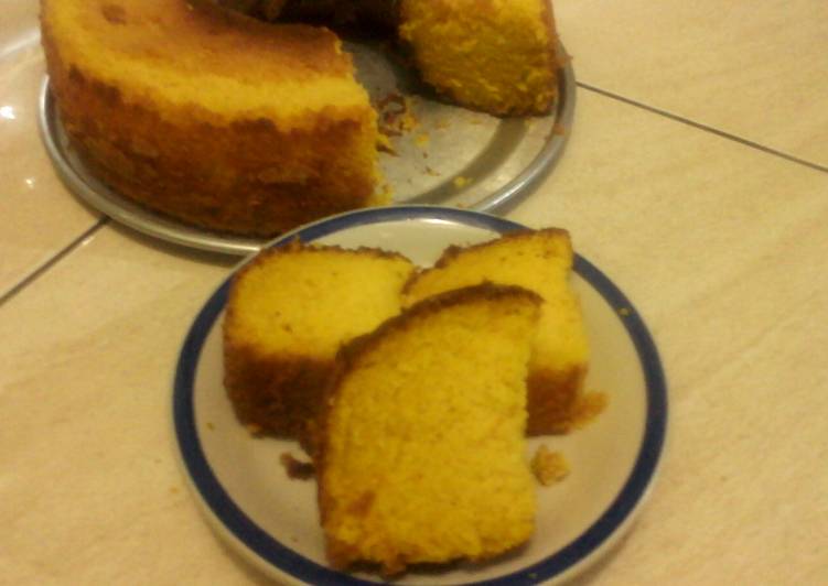Cara mudah meracik Bolu Labu Kuning Gluten Free, Enak