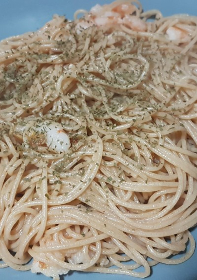 Una foto de Spaghetti con gambas