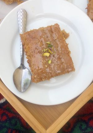 صورة لوصفة بسبوسه التمر