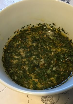 Une photo de Marinade ail, citron, persil et échalote (pour poissons,fruits de mer et légumes)