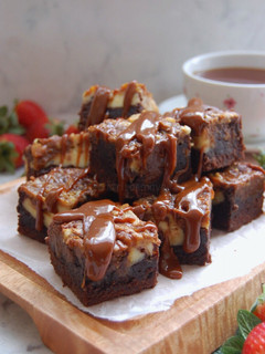 Foto resep Salted Caramel brownie CheeseCake