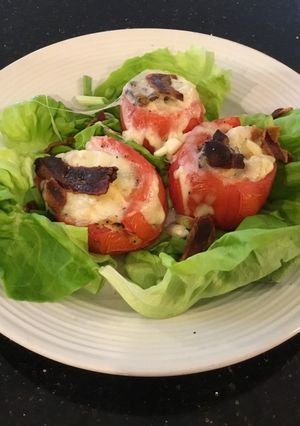 A picture of Turkey and Ham Club Stuffed Tomato.