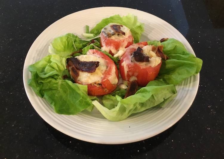 Turkey and Ham Club Stuffed Tomato