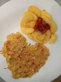 Oat veggies omelet with dessert