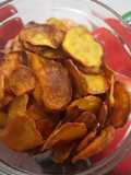 Camotes fritos tipo chips