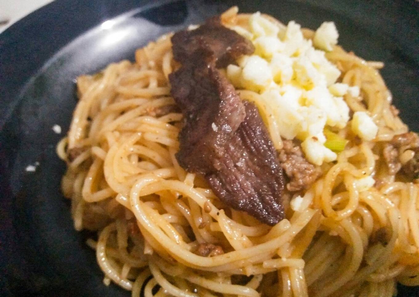 Beef Spaghetti with Cheese