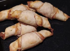 Una foto de Snack de jamón y queso, súper rápido