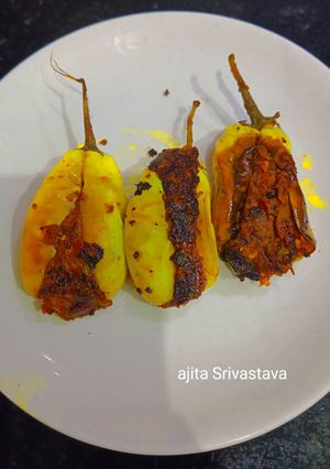 A picture of Stuffed White Eggplant (Stuffed Eggplant with Kalonji).