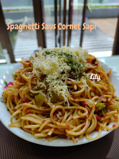 Foto resep Spaghetti Saus Cornet Sapi