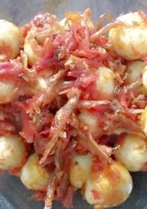 Foto resep Telur puyuh sambal teri extra pedas