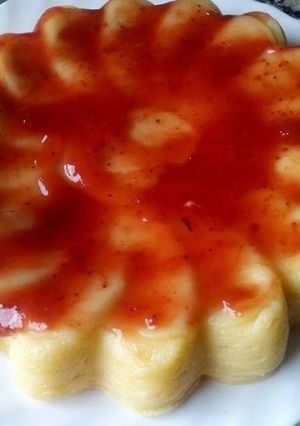 Una foto de Tarta de queso en microondas