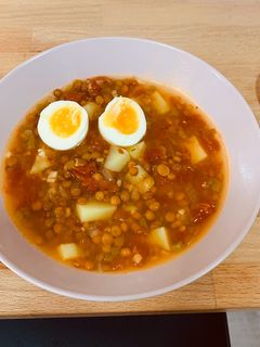 Una foto de Lentejas vegetarianas