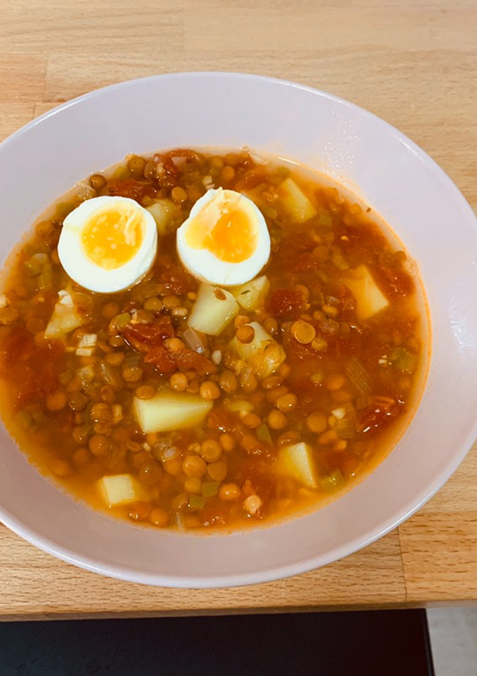 Una foto de Lentejas vegetarianas