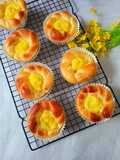 Custard bread metode yudane mix metode sponge and dough