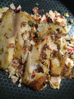 Una foto de Filete de pescado con palmitos