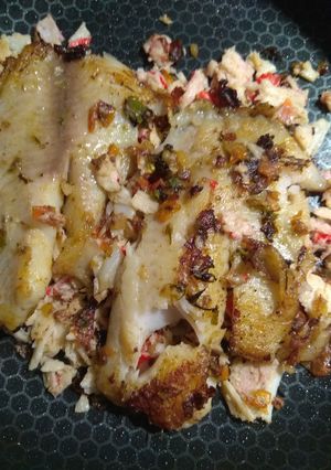 Una foto de Filete de pescado con palmitos