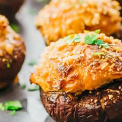 A picture of Enchanting keto crab stuffed mushrooms.