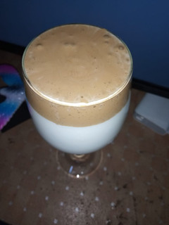 A picture of Dalgona coffee.