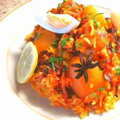 Una foto de Biryani de Pollo (Arroz, Comida India)