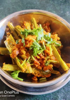 A picture of Drumstick Besan Sabji.