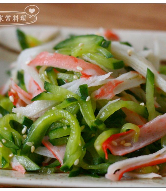 芝麻油拌小黃瓜蟹肉絲 的食譜成品照片