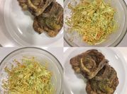 Una foto de ensalada de repollo con palta