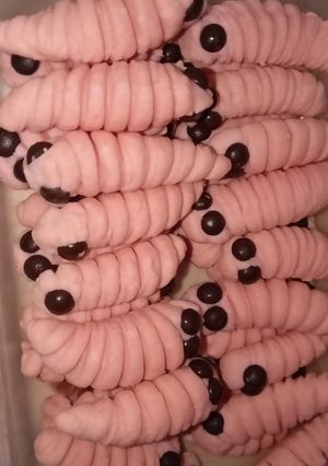 Foto resep 24. Pink Caterpillar cookies