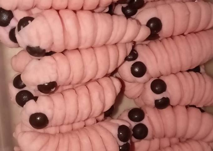 24. Pink Caterpillar cookies