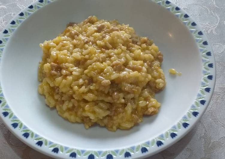 Risotto zucca e salsiccia