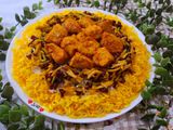 نثار پلو با مرغ 😋