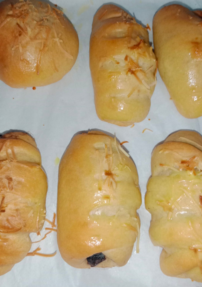 Foto resep Roti isi pisang coklat keju