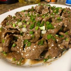 A picture of Korean BBQ (Bulgogi).