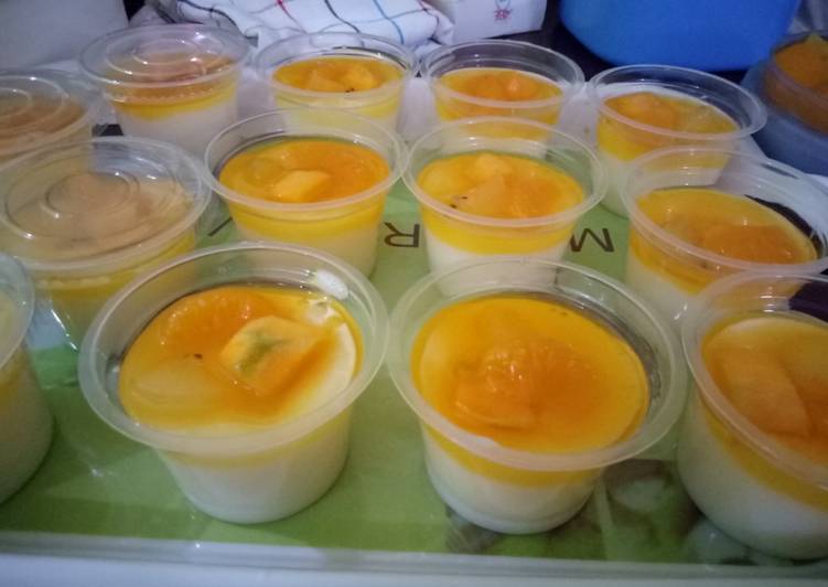 Cara Membuat Puding sutra cooktail, Enak