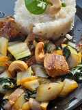 Marinated chicken with paksoi