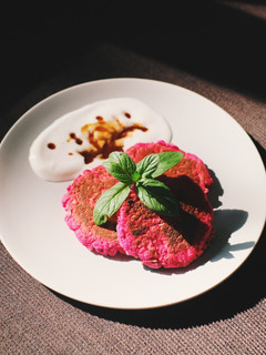 Foto resep Pancake buah naga (snack MPASI 1Y+)